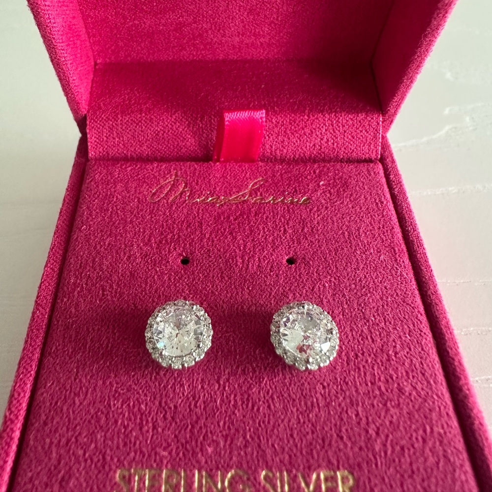 Dazzling Silver Crystal Earrings